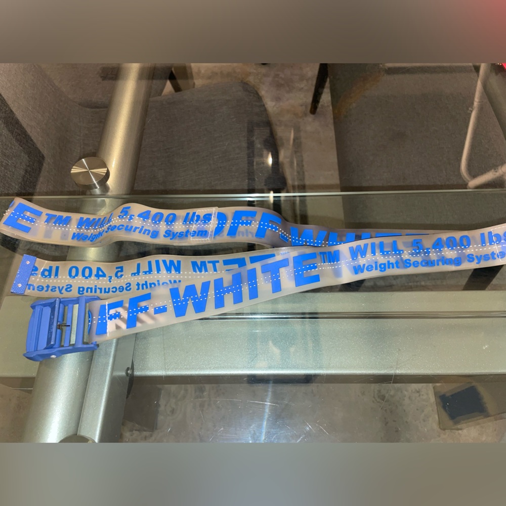Off white industrial belt